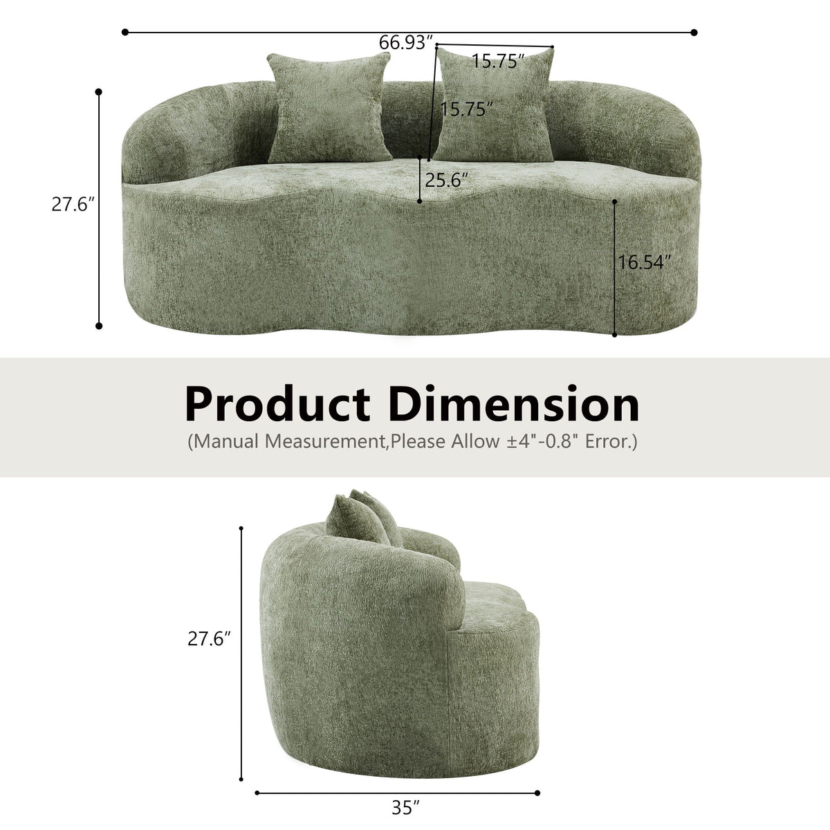 Curved Loveseat Sofa And High Quality Foam