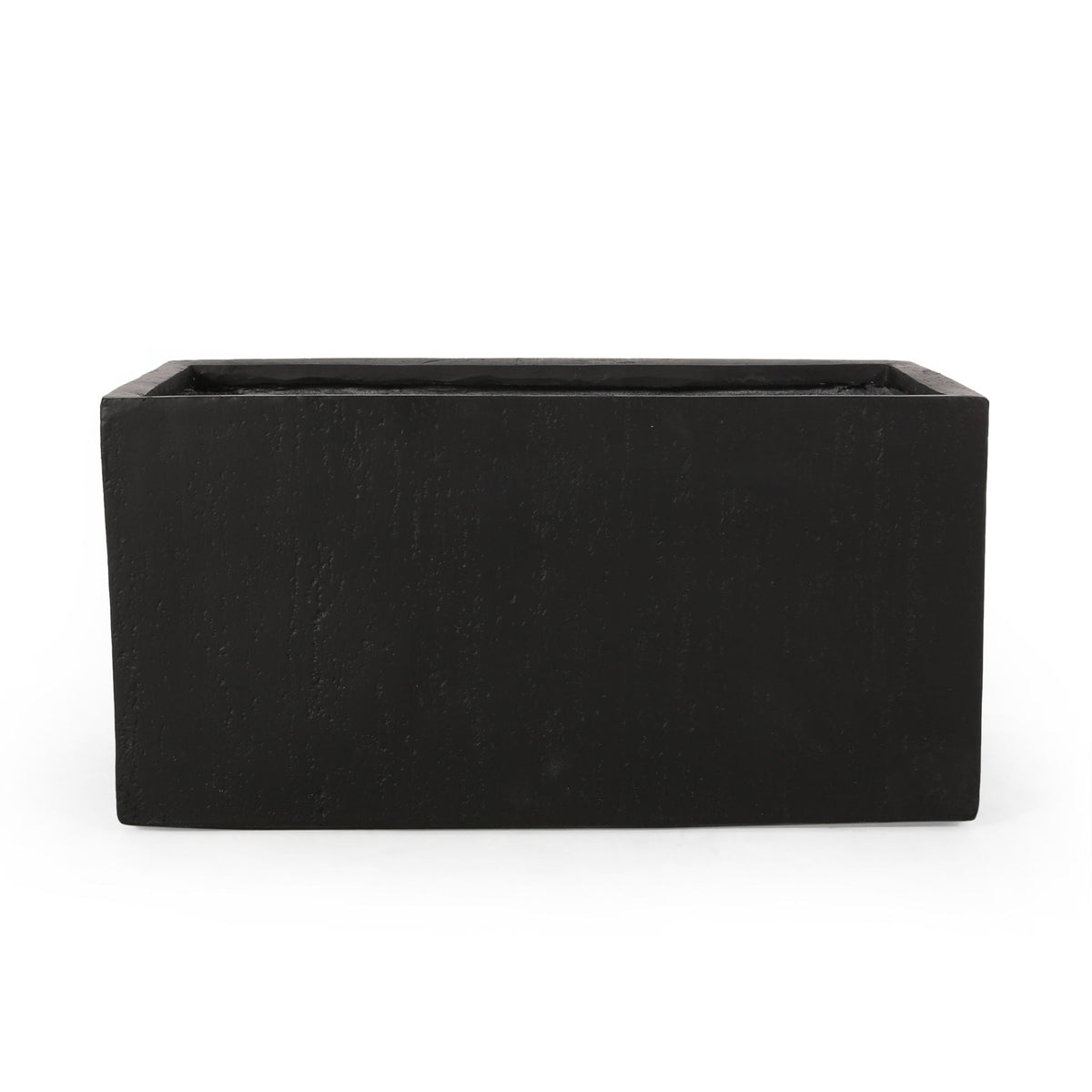 Modern Outdoor Planter by HouseOfZazla, black textured rectangular planter on Tampa Home & Garden Store