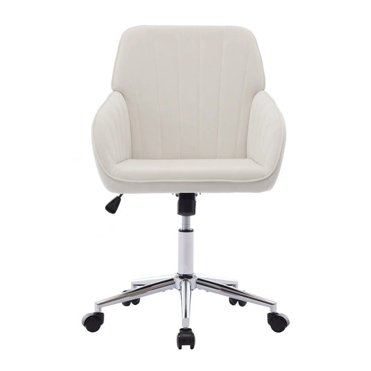 Adjustable ergonomic office chair beige faux leather by Unique Piece Furniture with swivel on Tampa Home & Garden Store