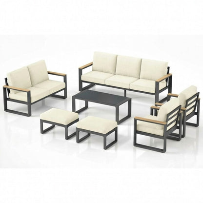 Modern Outdoor Sofa Set with the Coffee Table