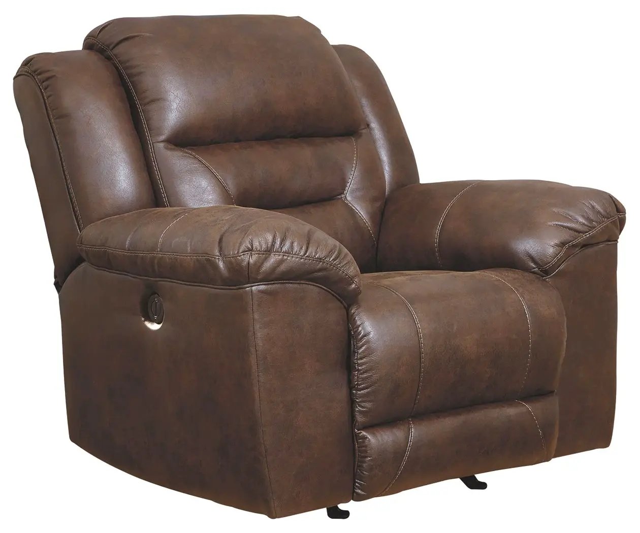 Stoneland Power Recliner dark brown leather chair with plush cushions Unique Piece Furniture on Tampa Home & Garden Store