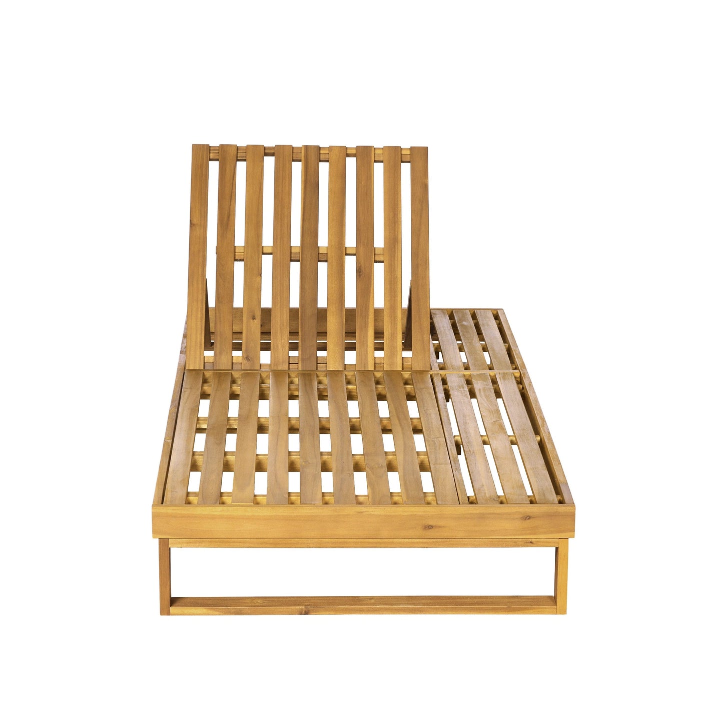 Acacia Wood Chaise Lounge with Adjustable Comfort