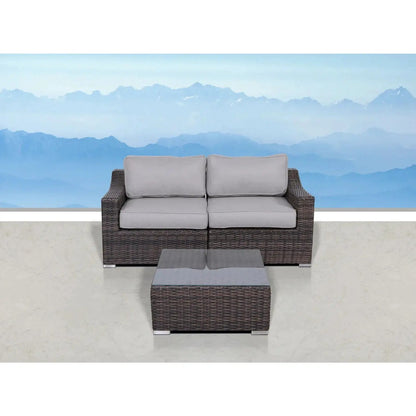 Outdoor Wicker Conversation Set With Cushions