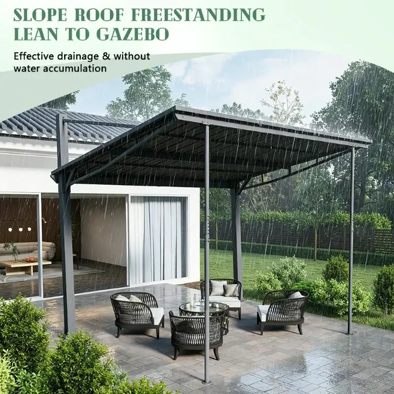 Outdoor Gazebo and 10x10 Galvanized Metal Roof