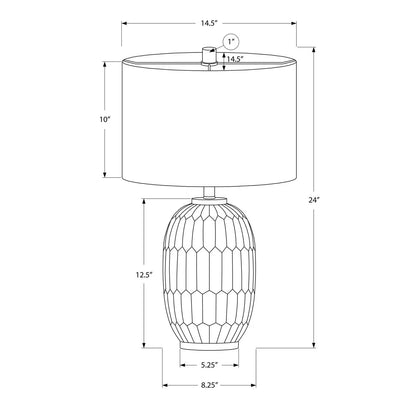 Table lamp cream shade, ceramic honeycomb base, 24in tall by Unique Piece Furniture on Tampa Home & Garden Store