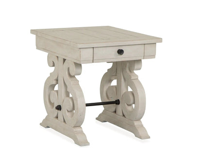 Bronwyn Rectangular End Table in Alabaster