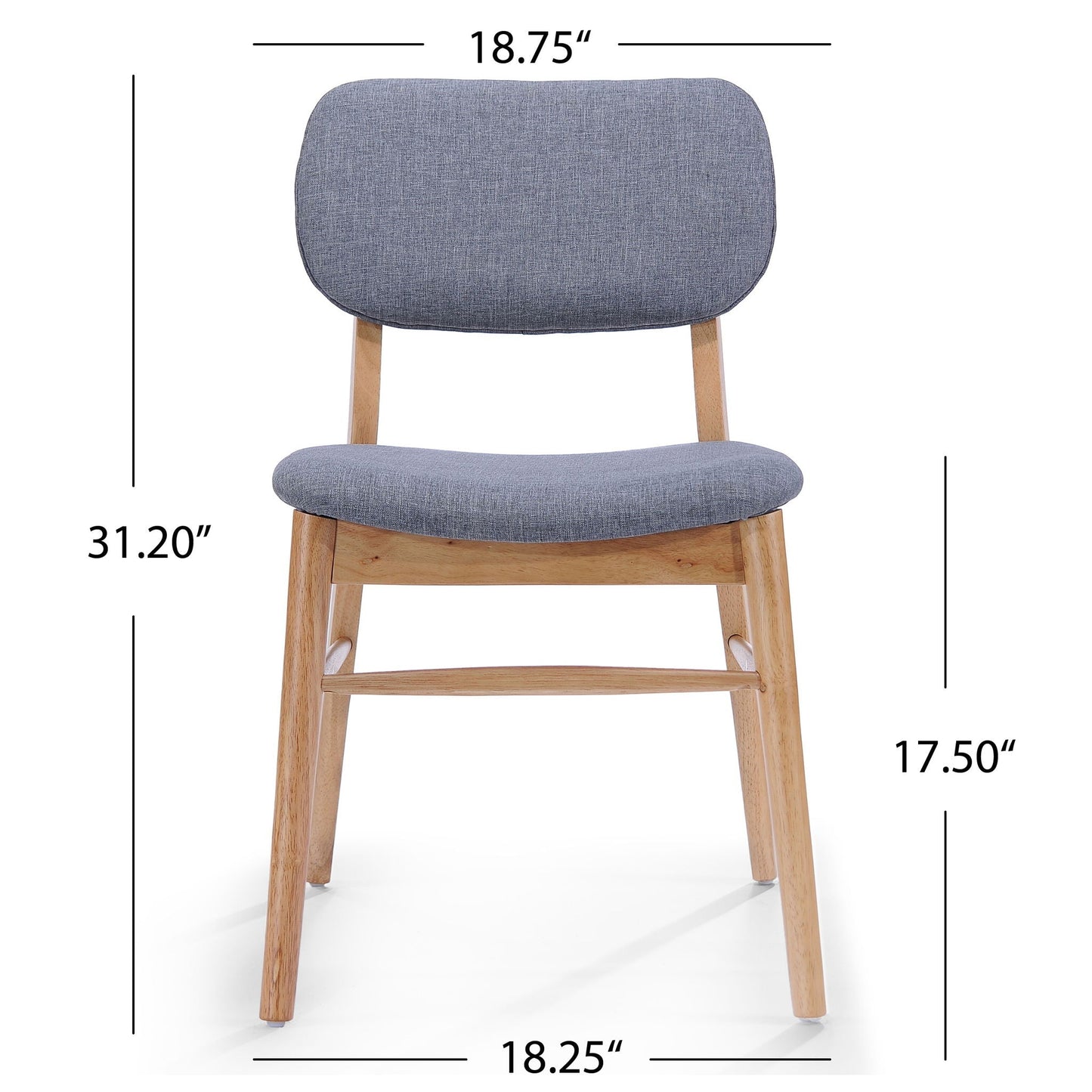 HouseOfZazla Voyager upholstered accent chair set of 2 with wood frame and blue fabric on Tampa Home & Garden Store