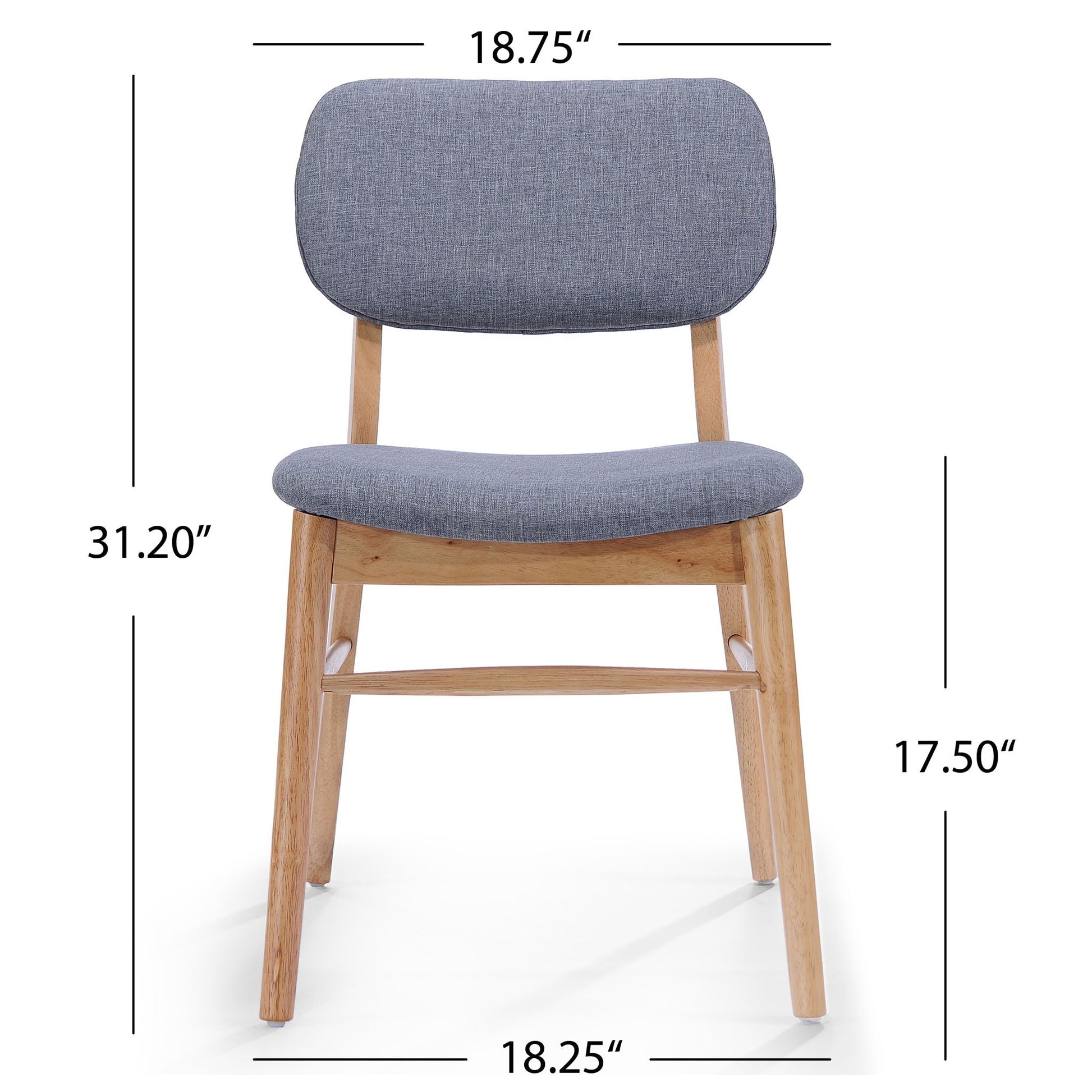 HouseOfZazla Voyager upholstered accent chair set of 2 with wood frame and blue fabric on Tampa Home & Garden Store