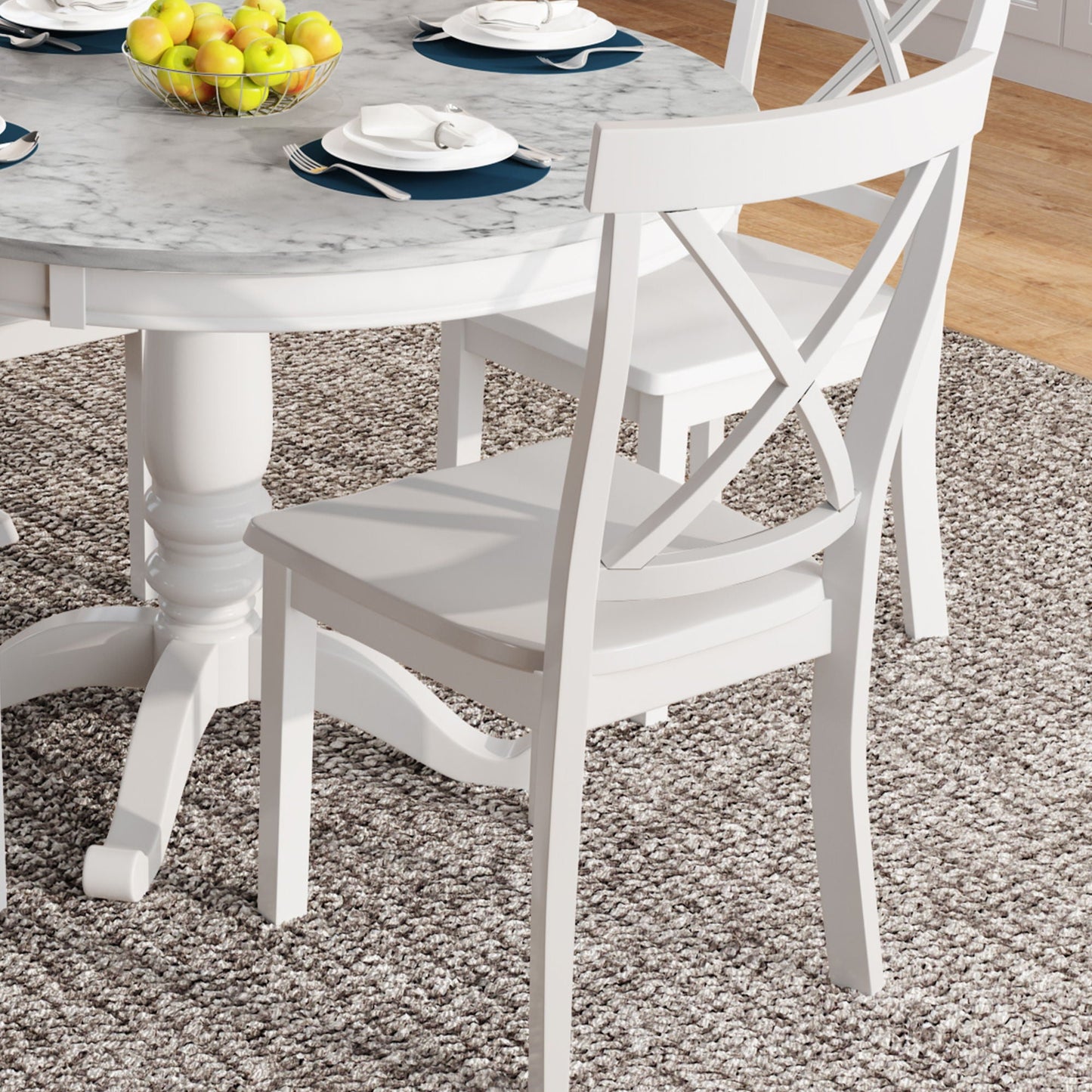 Elegant 5 Pieces Dining Table and 4 Chairs Set