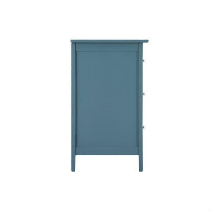 3 Drawer Nightstand blue accent by HouseOfZazla with paneled sides on Tampa Home & Garden Store
