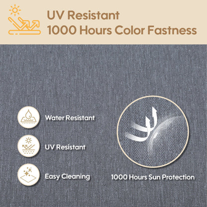 Deep Seat Cushions for Patio gray fabric by HouseOfZazla with UV Resistant and Easy Cleaning on Tampa Home & Garden Store