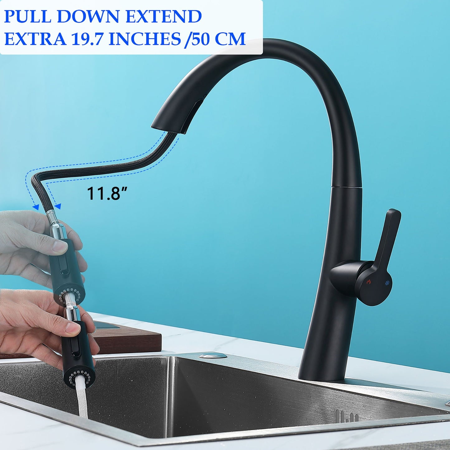 Single Handle And Stainless Steel Kitchen Faucet