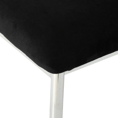 Modern dining chair set black upholstered seat with white metal legs on Tampa Home & Garden Store