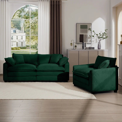 Elegant Sectional Sofa Set with Deep Seats