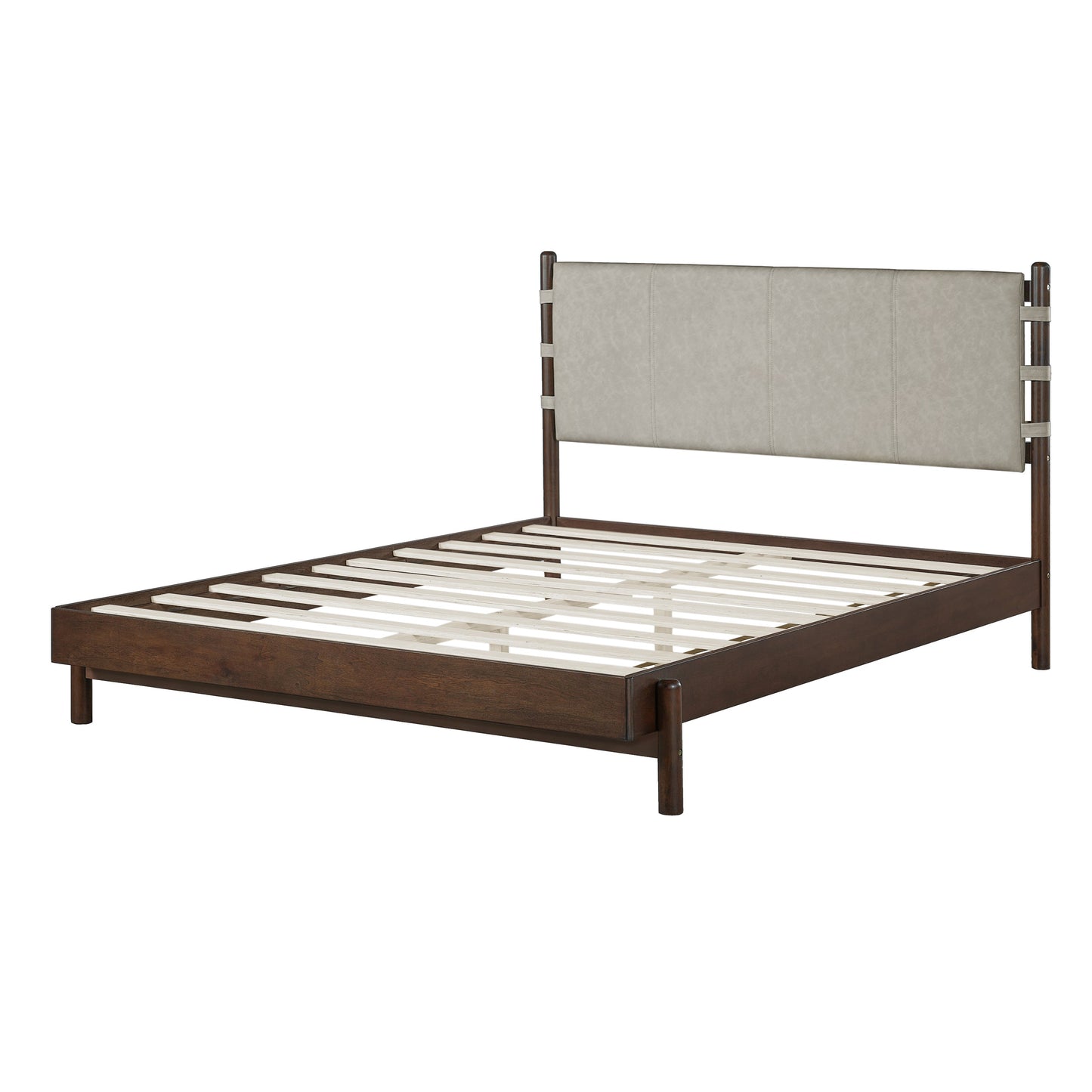 Premium Rubber Wood Platform Bed and Slats