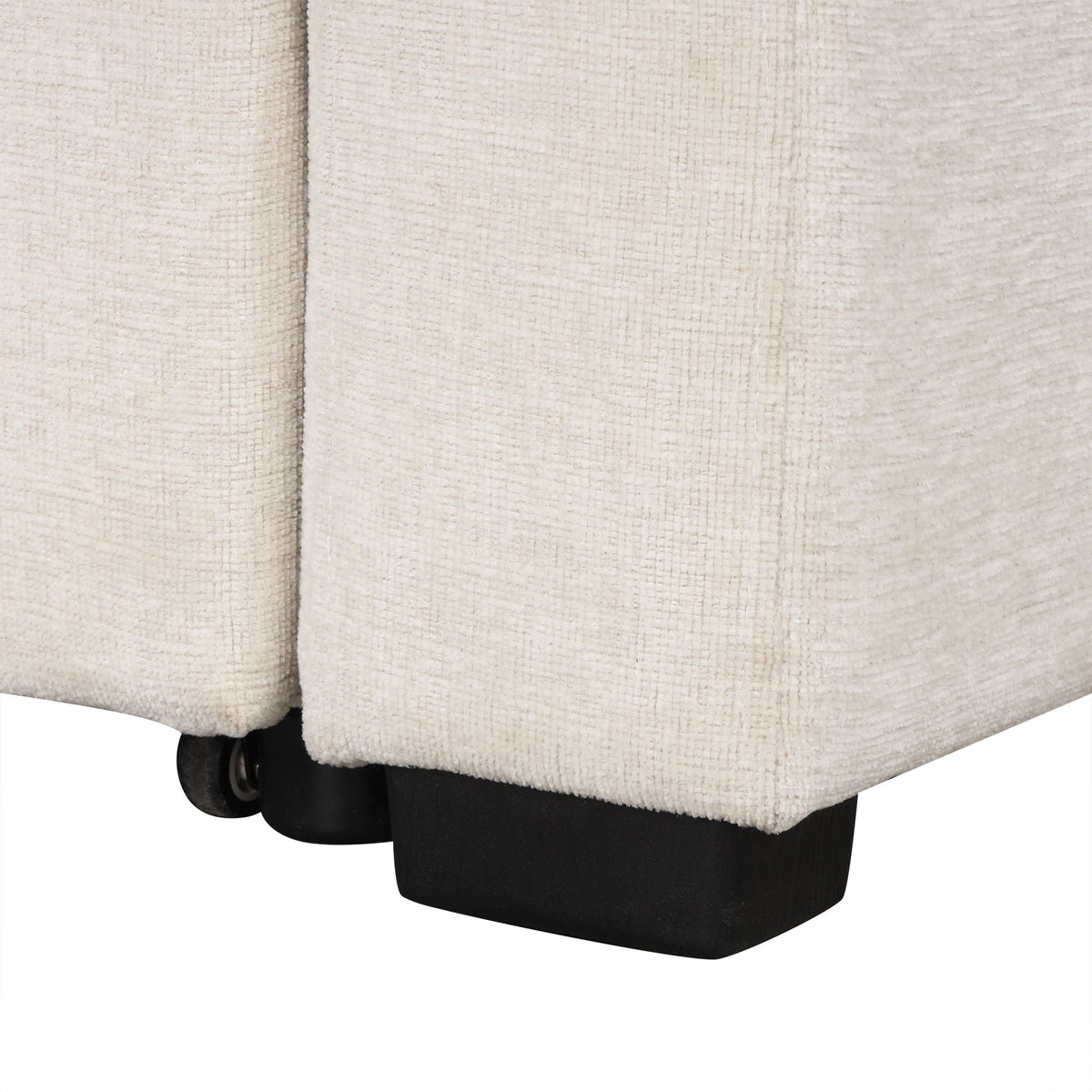 Beige single pull-out sleeper chair with black legs by HouseOfZazla on Tampa Home & Garden Store
