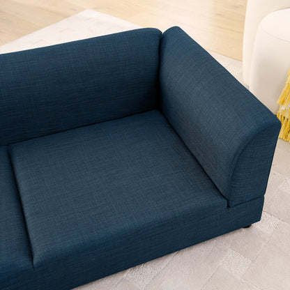 Comfortable Oversized Pet Sofa navy blue textured fabric for medium and large dogs on Tampa Home & Garden Store