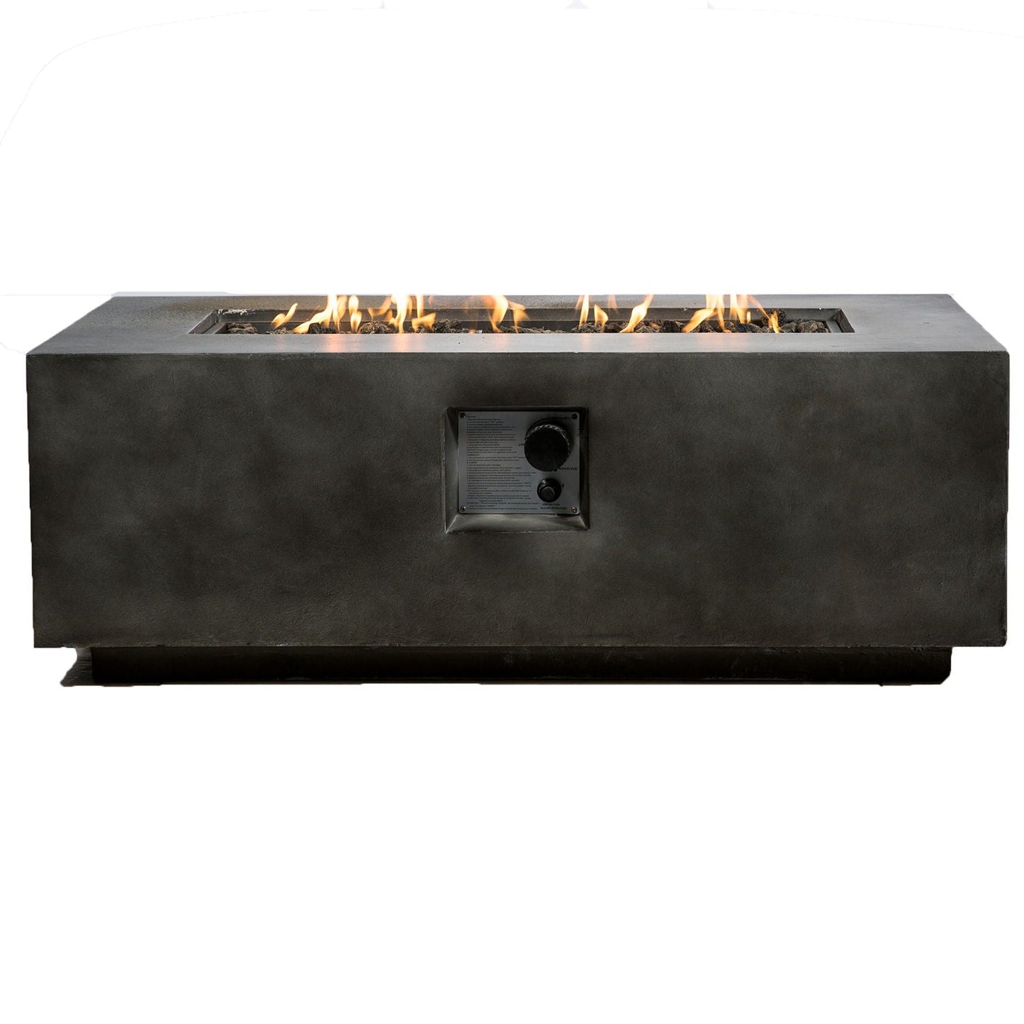 Sleek Concrete Propane Outdoor Fire Pit Table