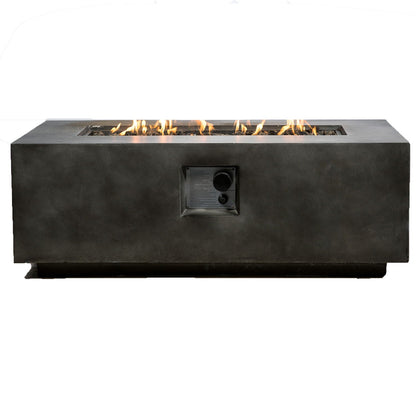 Sleek Concrete Propane Outdoor Fire Pit Table