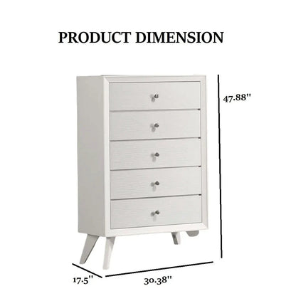 1 Piece Chest With Angled Legs and White Finish