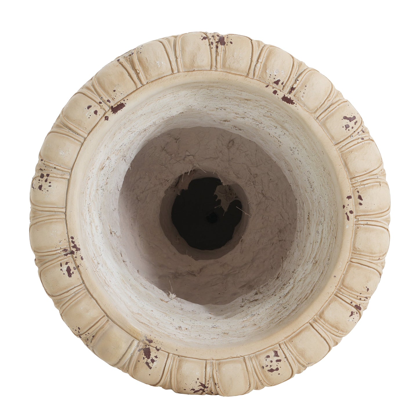 Garden urn antique white, 27 in H, weathered ceramic finish, HouseOfZazla on Tampa Home & Garden Store