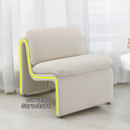 Jaeda Innovative Accent Chair in the Curved Shape