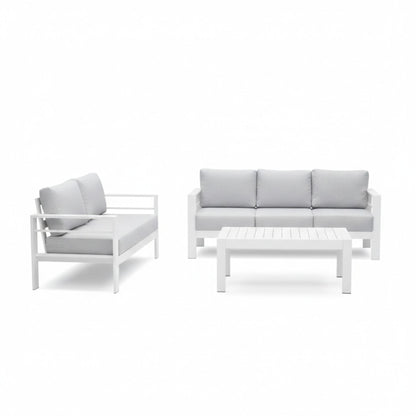 Outdoor Iron Patio Set With The Thick Cushions