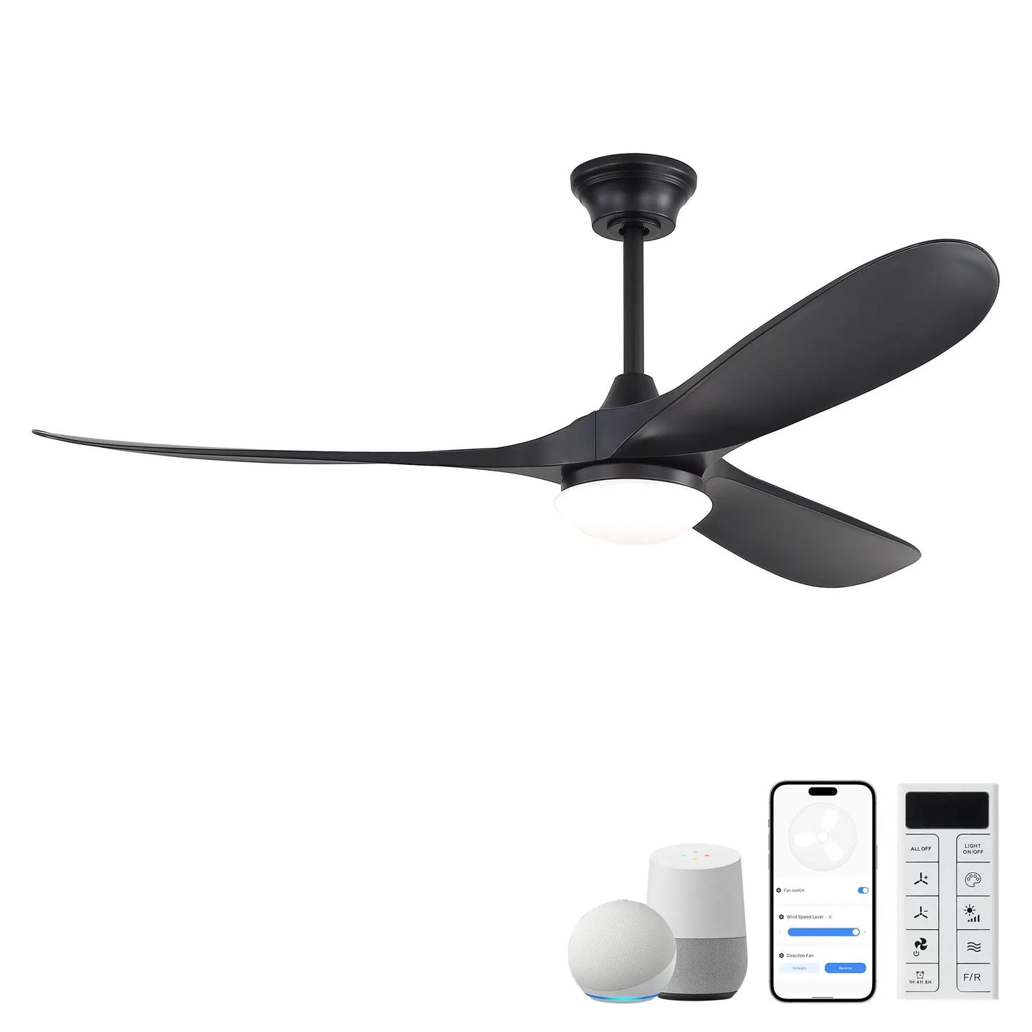 Smart Ceiling Fan With Lights, DC Motor Indoor