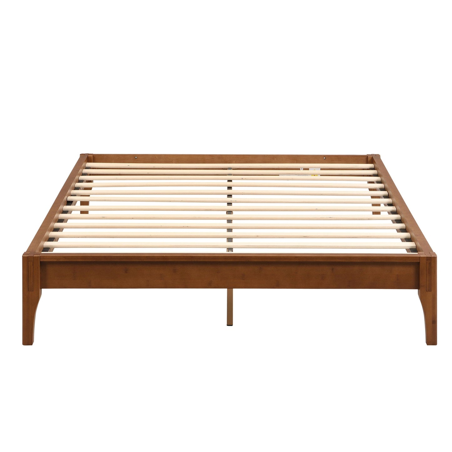 Solid Bamboo Platform Bed With Slat Support