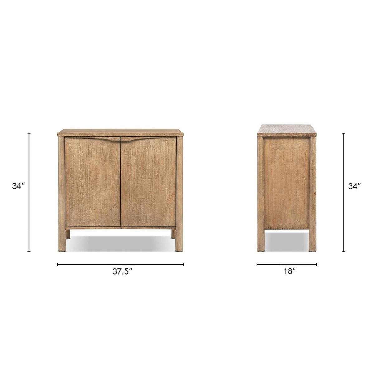 Antique brown reclaimed wood 2-door accent cabinet with a tall matching cabinet by HouseOfZazla on Tampa Home & Garden Store