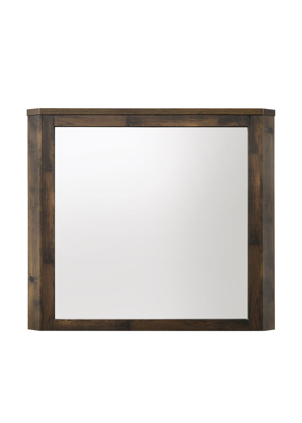 Rustic walnut wood framed wall mirror by HouseOfZazla, rectangular mirror with dark finish on Tampa Home & Garden Store