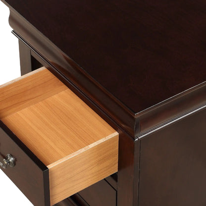 Contemporary Louis Philip Cherry Chest accent piece with open drawer in warm cherry finish on Tampa Home & Garden Store