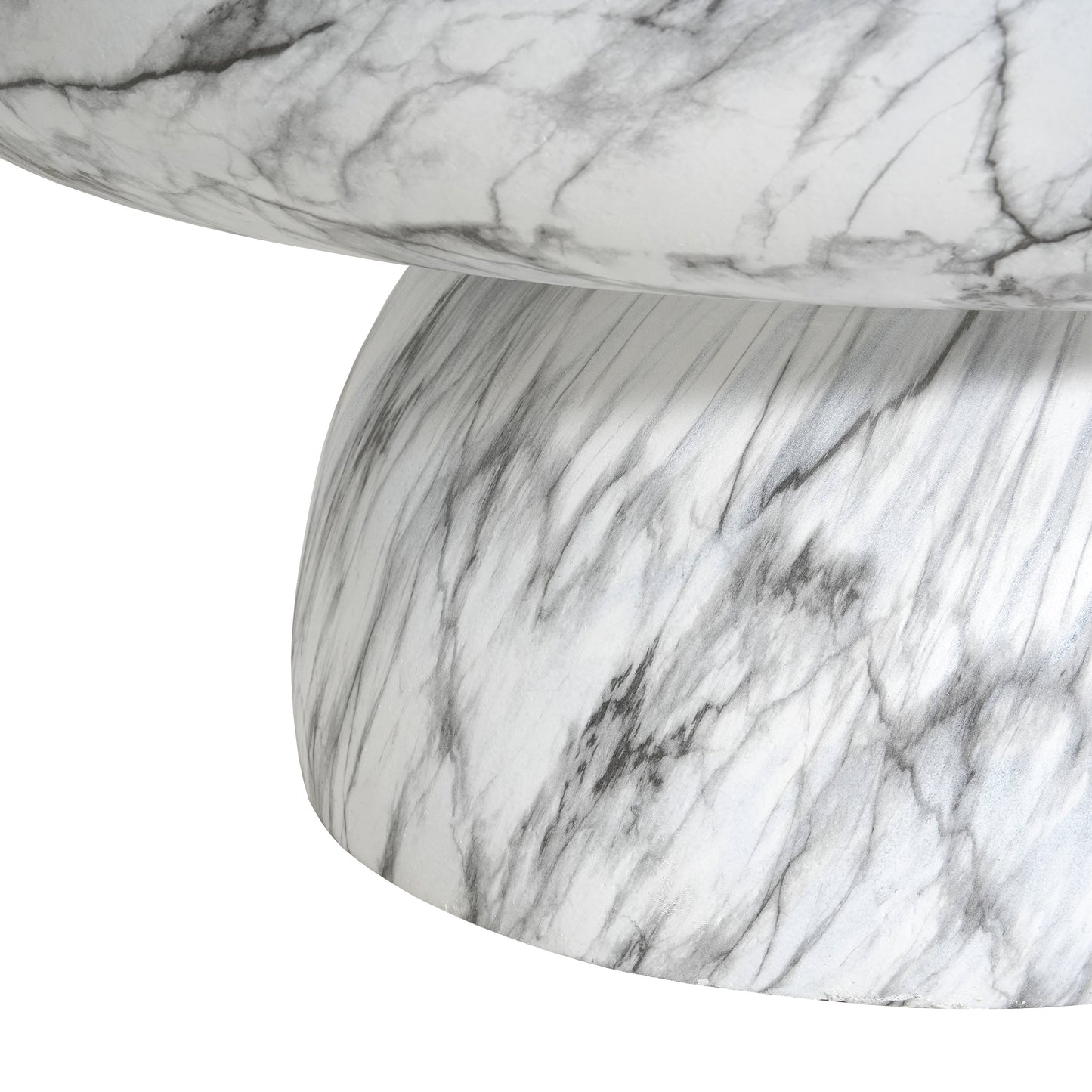 MGO faux marble outdoor coffee table with gray veining on Tampa Home & Garden Store