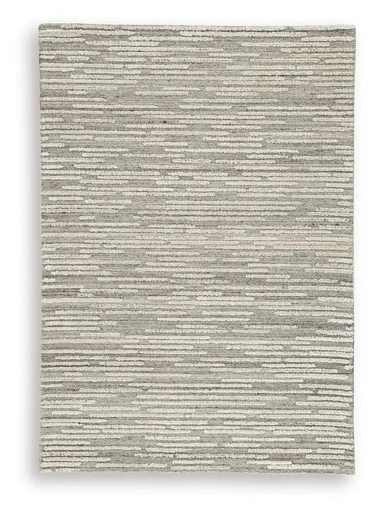 Eljory Gray Abstract Stripe Rug for Living Rooms