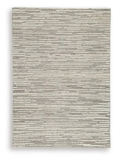Eljory Gray Abstract Stripe Rug for Living Rooms