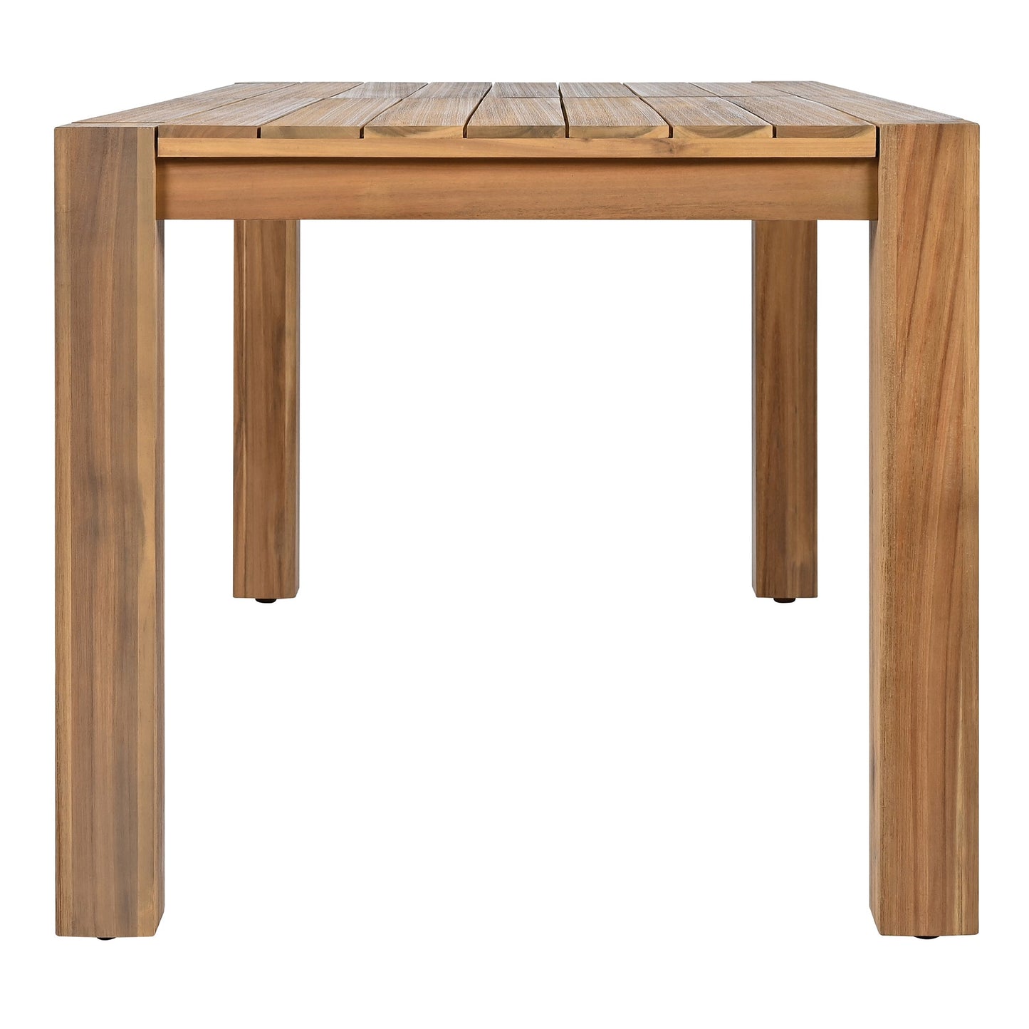 Trexm 7 Piece Acacia Patio Table and 6 Chairs Set