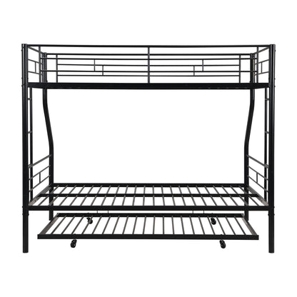 Modern Metal Bunk Bed frame in black metal with guard rails and ladder by HouseOfZazla on Tampa Home & Garden Store