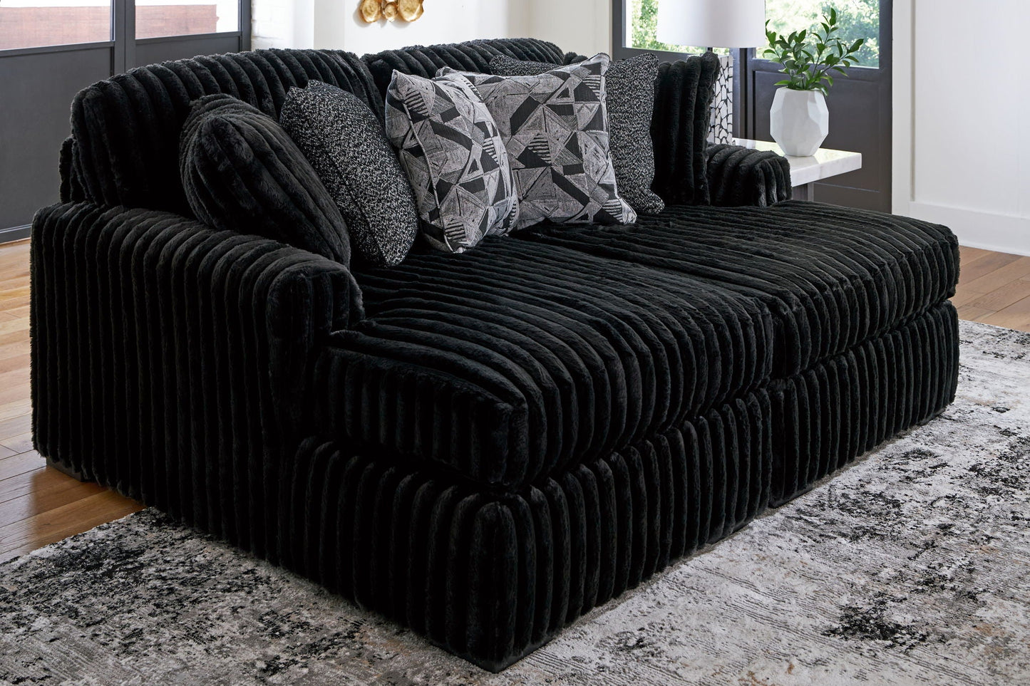 Midnight Madness Sectional and Jumbo Corduroy
