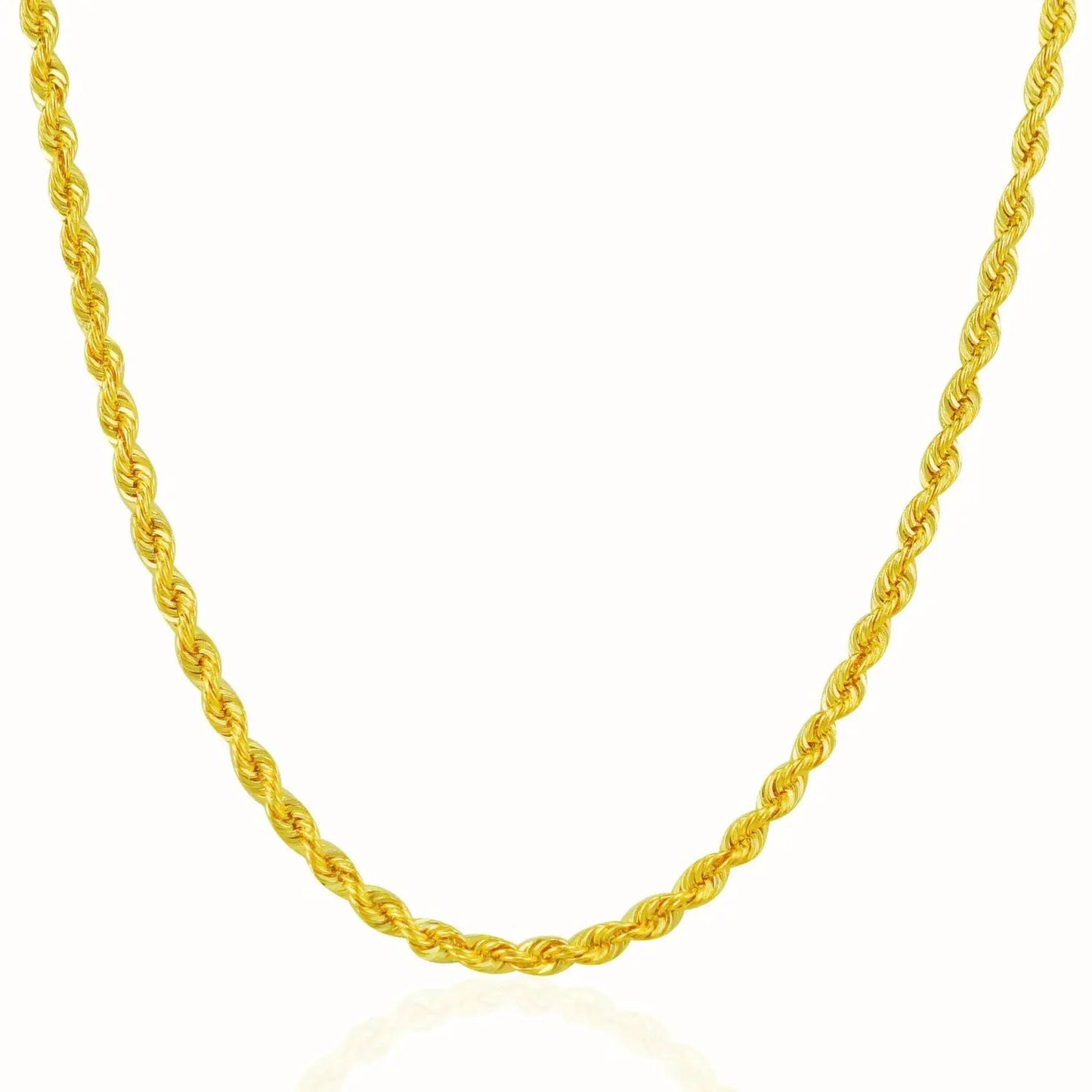 3.0mm 14k yellow gold solid rope chain necklace by Bids.com on Tampa Home & Garden Store