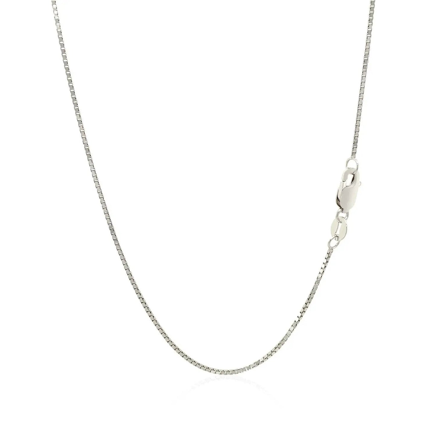 10k white gold classic box chain necklace 0.78mm by Bids.com on Tampa Home & Garden Store