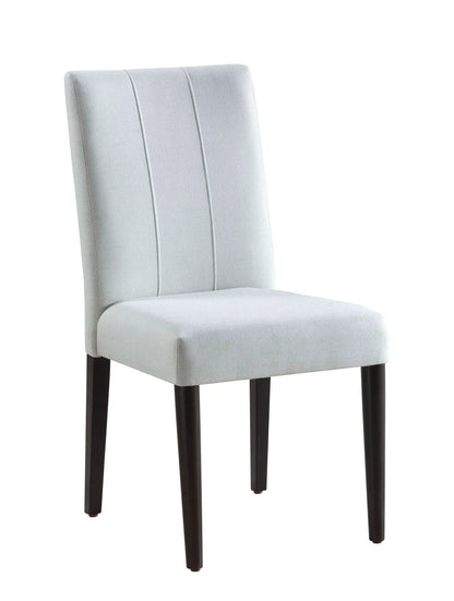 Carena Side Chair Set of 2 White and Brown Finish