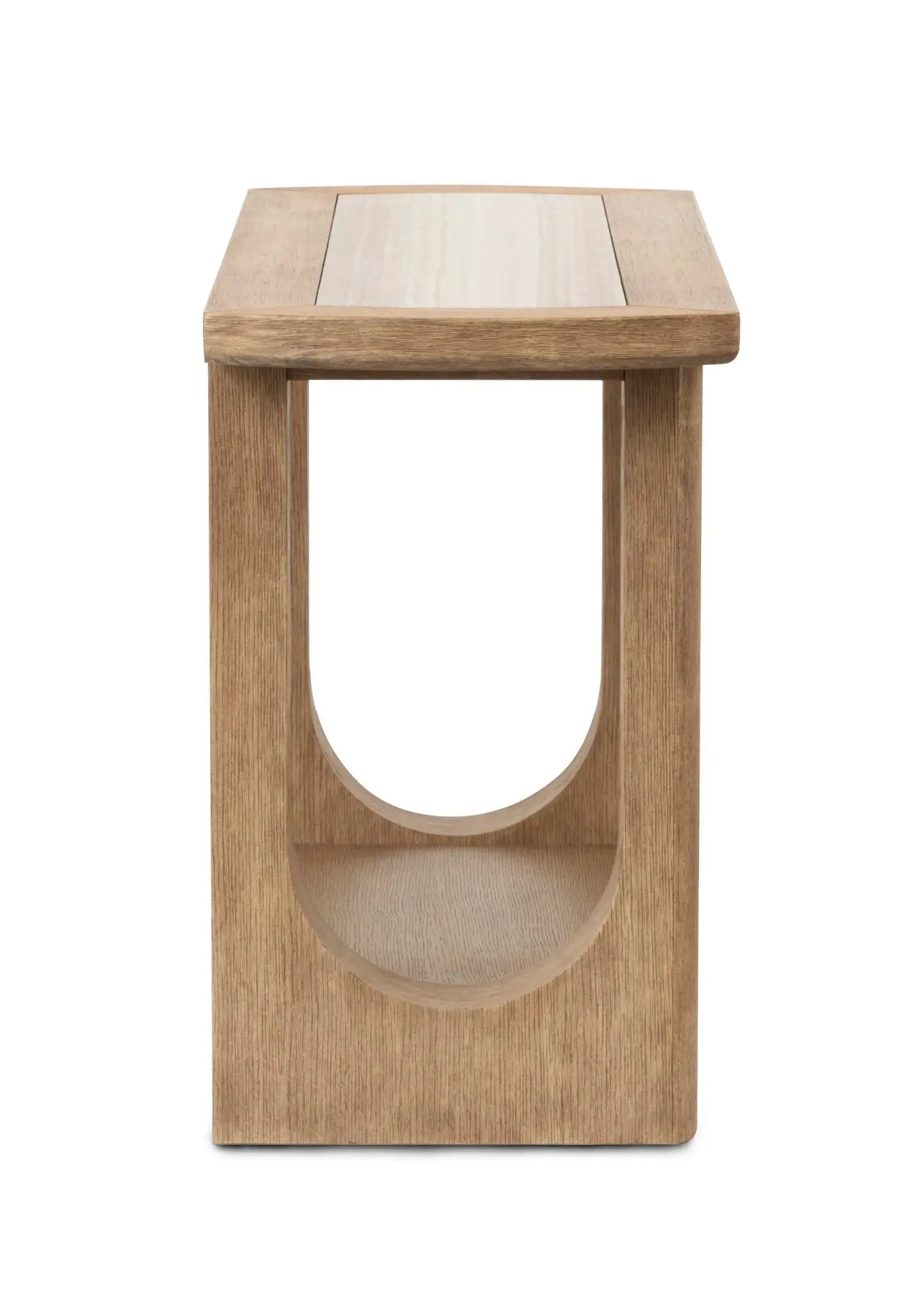 Bradford rectangular end table in oak with light wood inset top by Unique Piece Furniture on Tampa Home & Garden Store