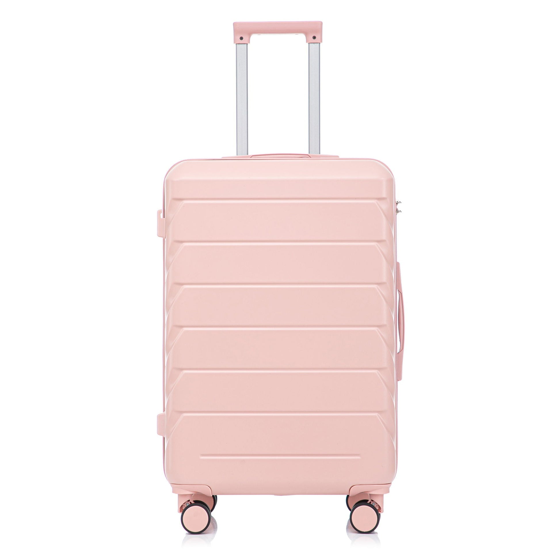 HouseOfZazla 3-Piece Spinner Wheel Luggage Set Pink 20/24/28 in with combination locks on Tampa Home & Garden Store