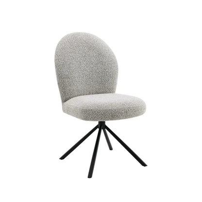 Side chair with swivel, gray textured fabric, set of 2 by Unique Piece Furniture on Tampa Home & Garden Store