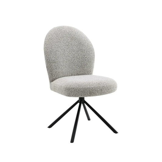 Side chair with swivel, gray textured fabric, set of 2 by Unique Piece Furniture on Tampa Home & Garden Store
