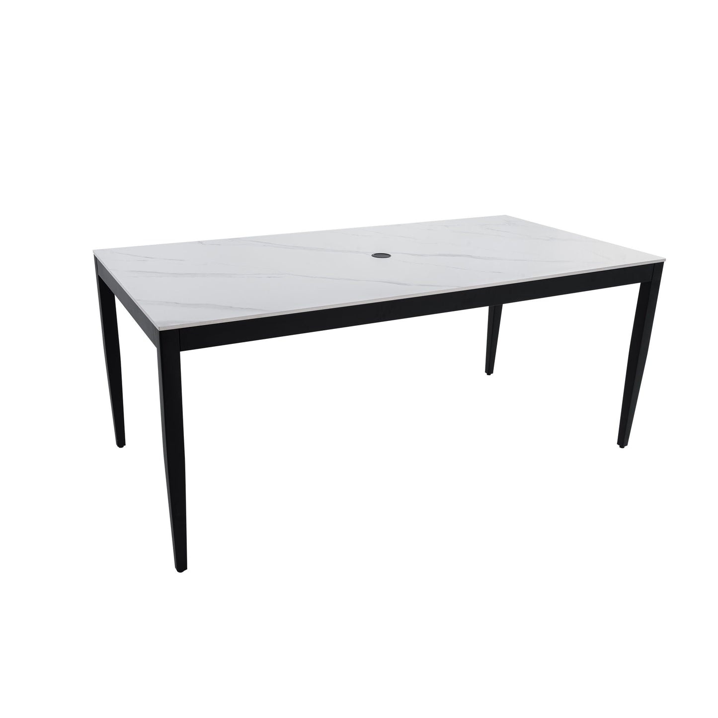 Outdoor Modern Patio Dining Table and Stone Top