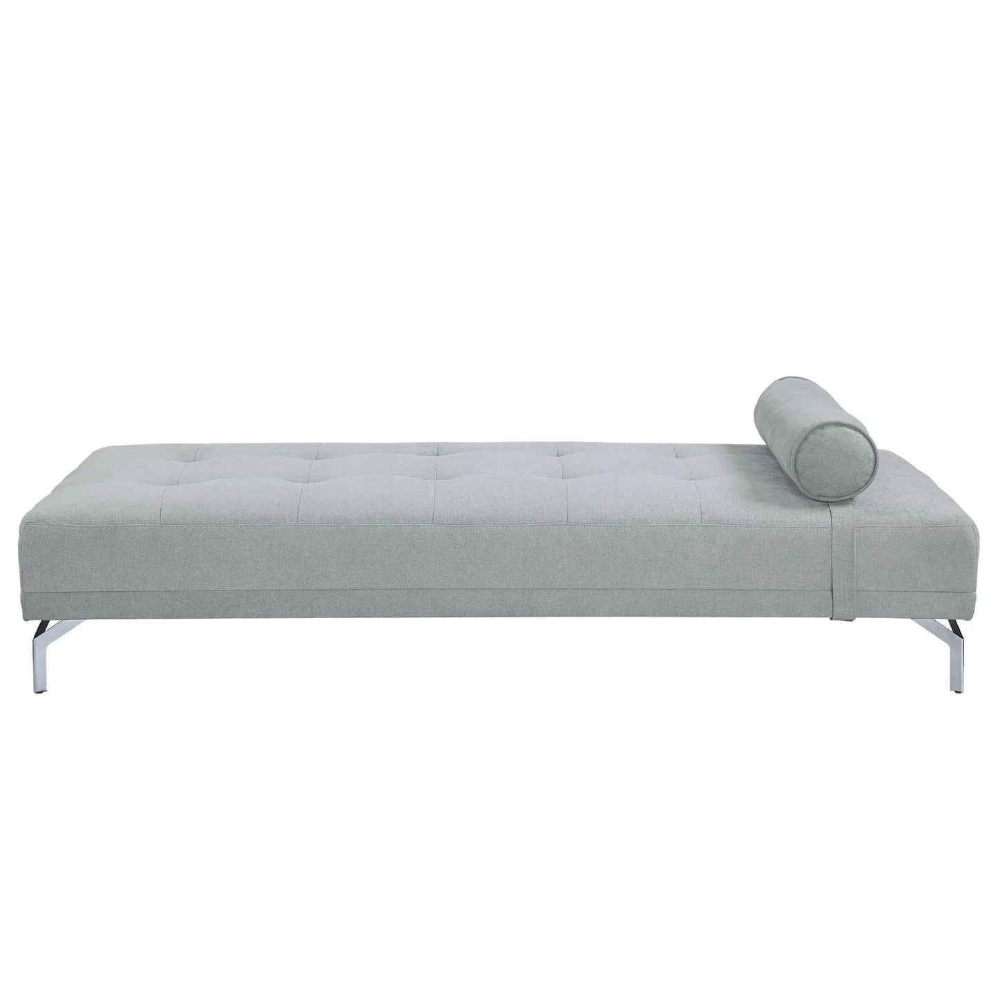 Quenti Velvet Sofa Bed In Gray With Pillow