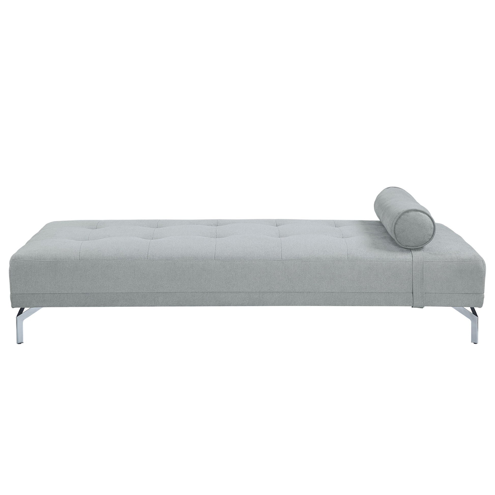 Quenti Velvet Sofa Bed with Pillow gray chaise with metal legs on Tampa Home & Garden Store