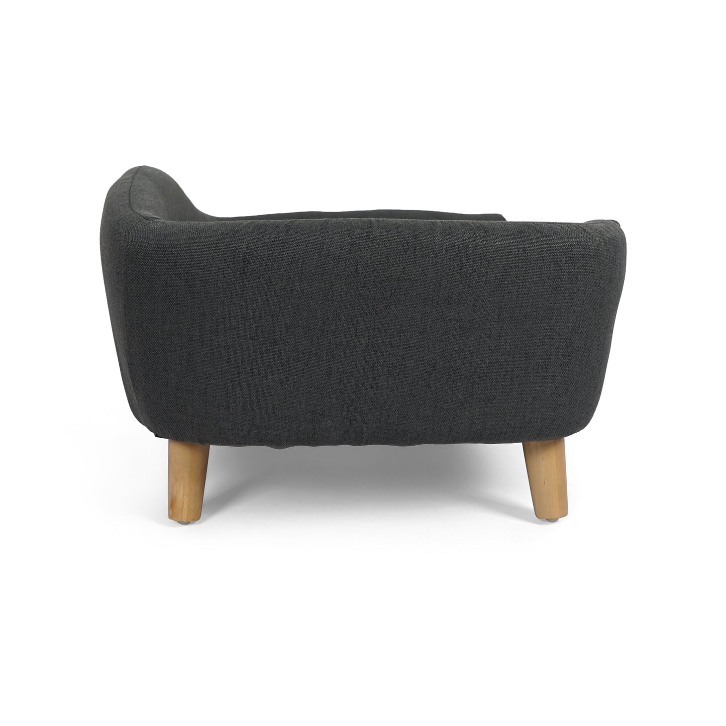 Elevated dog bed frame for small dogs with rubber wood legs dark gray fabric HouseOfZazla on Tampa Home & Garden Store