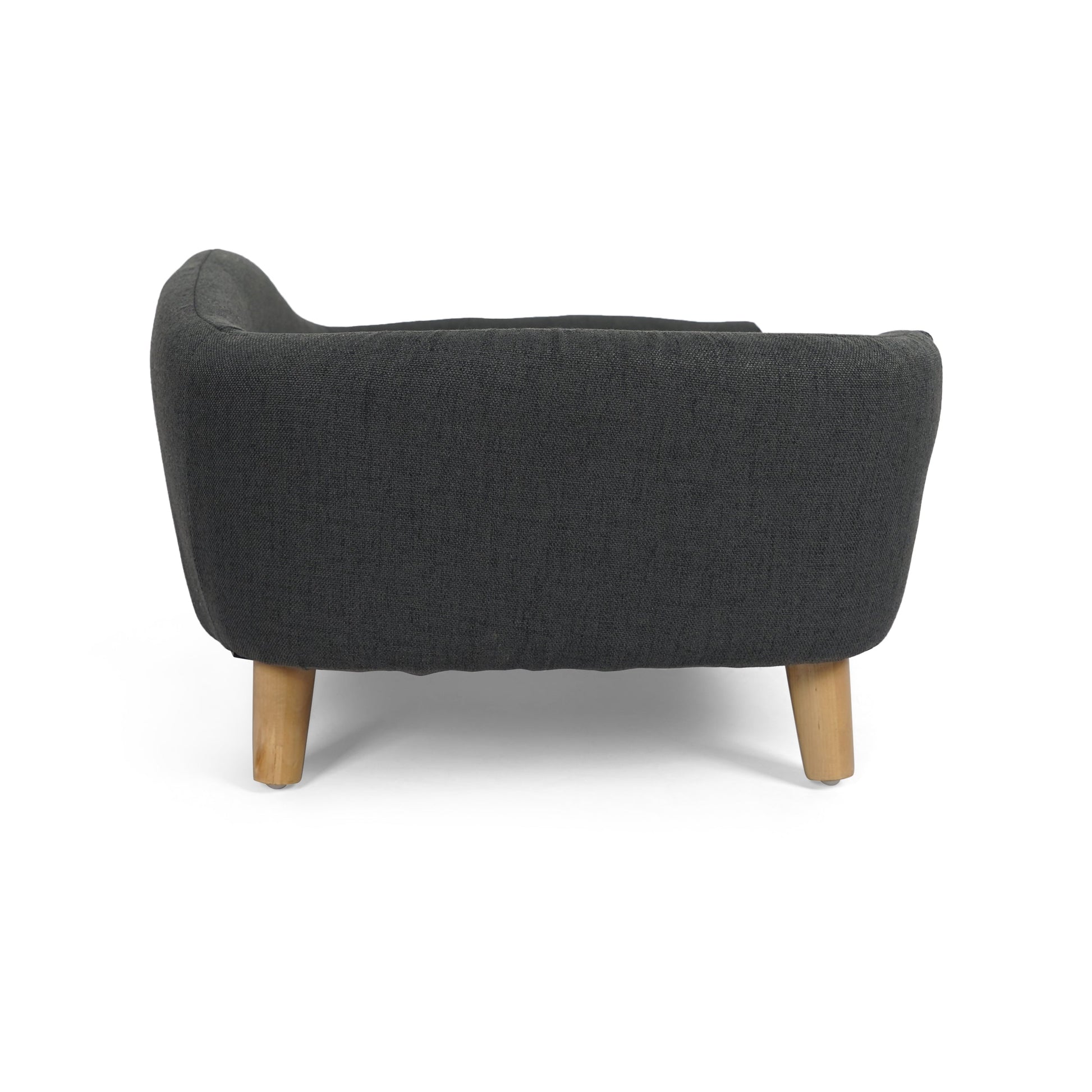 Elevated dog bed frame for small dogs with rubber wood legs dark gray fabric HouseOfZazla on Tampa Home & Garden Store